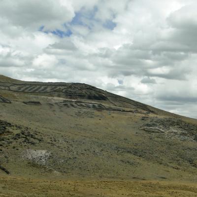 Enclos pour lamas dans la montagne