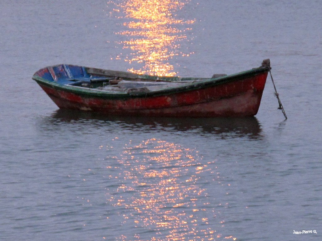 Barque au couchant