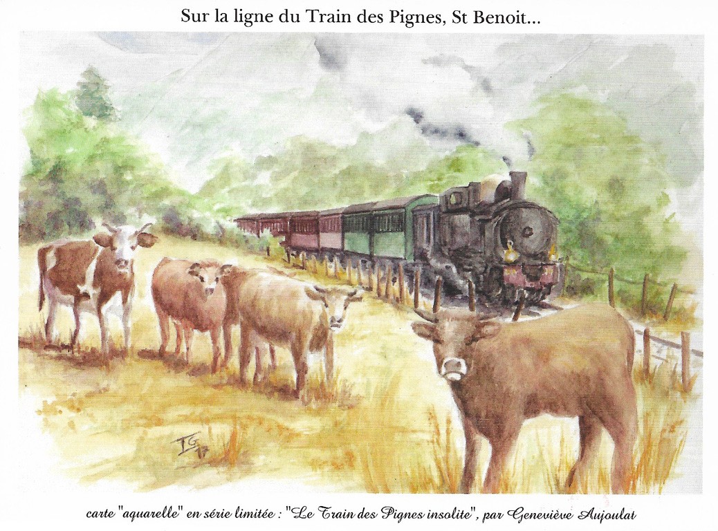 Vaches et train