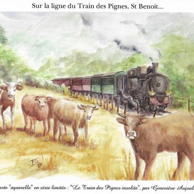 Vaches et train